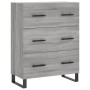 Credenza Grigio Sonoma 69,5x34x90 cm in Legno Multistrato