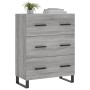 Credenza Grigio Sonoma 69,5x34x90 cm in Legno Multistrato