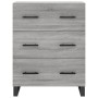 Credenza Grigio Sonoma 69,5x34x90 cm in Legno Multistrato