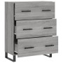 Credenza Grigio Sonoma 69,5x34x90 cm in Legno Multistrato