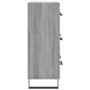 Credenza Grigio Sonoma 69,5x34x90 cm in Legno Multistrato