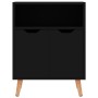 Credenza Nero Lucido 60x30x72 cm in Legno Multistrato