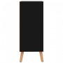 Credenza Nero Lucido 60x30x72 cm in Legno Multistrato