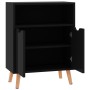 Credenza Nero Lucido 60x30x72 cm in Legno Multistrato