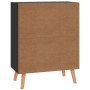 Credenza Nero Lucido 60x30x72 cm in Legno Multistrato