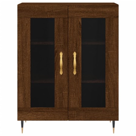 Credenza Rovere Marrone 69,5x34x90 cm in Legno Multistrato