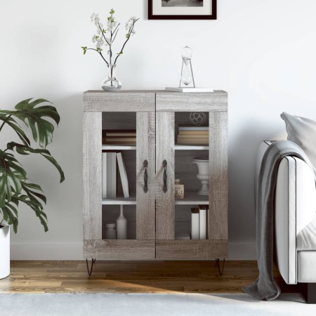 Credenza Grigio Sonoma 69,5x34x90 cm in Legno Multistrato