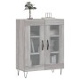 Credenza Grigio Sonoma 69,5x34x90 cm in Legno Multistrato