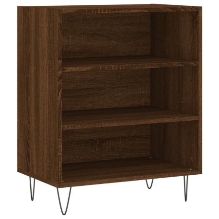 Credenza Rovere Marrone 57x35x70 cm in Legno Multistrato