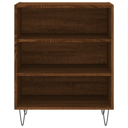 Credenza Rovere Marrone 57x35x70 cm in Legno Multistrato