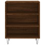 Credenza Rovere Marrone 57x35x70 cm in Legno Multistrato