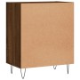 Credenza Rovere Marrone 57x35x70 cm in Legno Multistrato