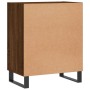 Credenza Rovere Marrone 57x35x70 cm in Legno Multistrato