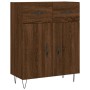 Credenza Rovere Marrone 69,5x34x90 cm in Legno Multistrato