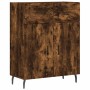 Credenza Rovere Fumo 69,5x34x90 cm in Legno Multistrato