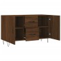 Credenza Rovere Marrone 100x36x60 cm in Legno Multistrato