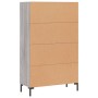 Credenza Grigio Sonoma 69,5x31x115 cm in Legno Multistrato