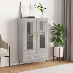 Credenza Grigio Sonoma 69,5x31x115 cm in Legno Multistrato