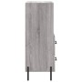 Credenza Grigio Sonoma 34,5x34x90 cm in Legno Multistrato