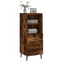 Credenza Rovere Fumo 34,5x34x90 cm in Legno Multistrato