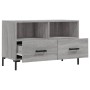 Mobile Porta TV Grigio Sonoma 80x36x50 cm in Legno Multistrato