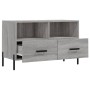 Mobile Porta TV Grigio Sonoma 80x36x50 cm in Legno Multistrato