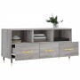 Mobile TV Grigio Sonoma 102x36x50 cm in Legno Multistrato