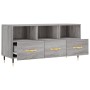 Mobile TV Grigio Sonoma 102x36x50 cm in Legno Multistrato