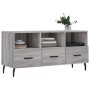 Mobile TV Grigio Sonoma 102x36x50 cm in Legno Multistrato