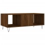 Tavolino Salotto Rovere Marrone 102x50x40 cm Legno Multistrato