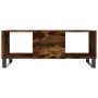 Tavolino da Salotto Rovere Fumo 102x50x40 cm Legno Multistrato