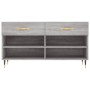 Panca Porta Scarpe Grigio Sonoma 102x35x55 cm Legno Multistrato