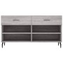 Panca Porta Scarpe Grigio Sonoma 102x35x55 cm Legno Multistrato