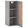 Mobile a Parete Grigio Sonoma 34,5x34x90 cm Legno Multistrato