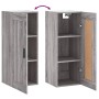 Mobile a Parete Grigio Sonoma 34,5x34x90 cm Legno Multistrato