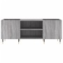 Mobile Porta Dischi Grigio Sonoma 121x38x48cm Legno Multistrato