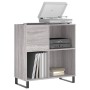 Mobile Porta Dischi Grigio Sonoma 84,5x38x89 Legno Multistrato