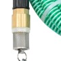 Tubo di Aspirazione con Raccordi in Ottone Verde 1,1" 15 m PVC