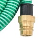 Tubo di Aspirazione con Raccordi in Ottone Verde 1,1" 15 m PVC