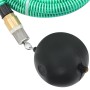 Tubo di Aspirazione con Raccordi in Ottone Verde 1,1" 15 m PVC