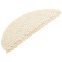Tappeti Autoadesivi Scale Aspetto Sisal 15 pz 65x21x4 cm Crema