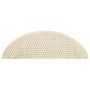 Tappeti Autoadesivi Scale Aspetto Sisal 15 pz 65x21x4 cm Crema