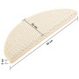 Tappeti Autoadesivi Scale Aspetto Sisal 15 pz 65x21x4 cm Crema