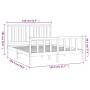 Giroletto con Testiera 150x200cm Legno Massello Pino King