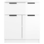 Credenza Bianco Lucido 60x30x70 cm in Legno Multistrato