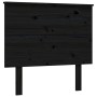 Giroletto con Testiera Nero Small Single in Legno Massello