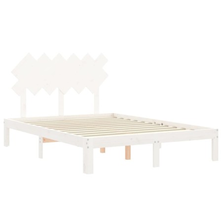 Giroletto con Testiera Bianco Small Double Legno Massello