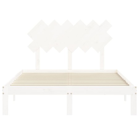 Giroletto con Testiera Bianco Small Double Legno Massello