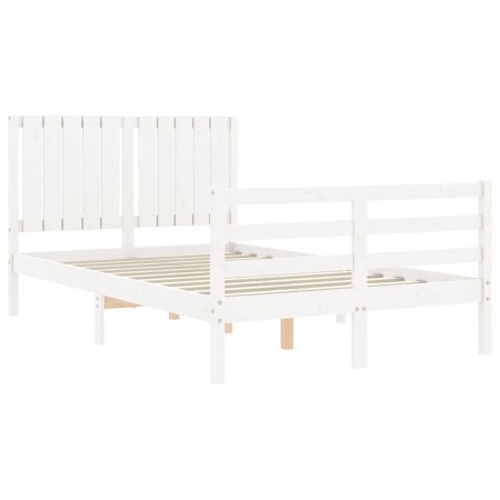 Giroletto con Testiera Bianco Small Double Legno Massello