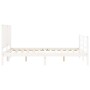 Giroletto con Testiera Bianco Small Double Legno Massello